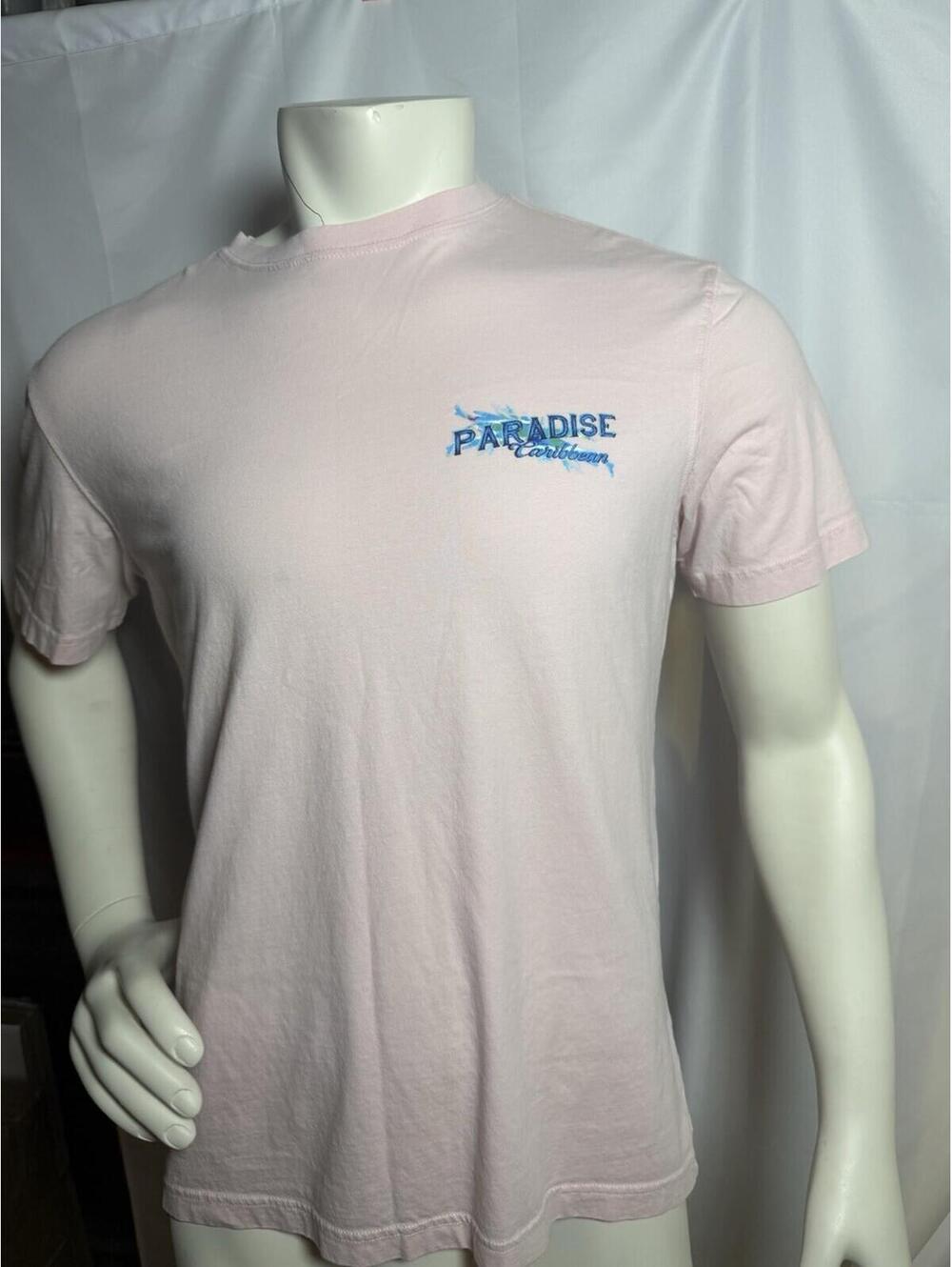 Caribbean Graphic Tee Paradise Tropical Vacation Beachy Size Medium Men's